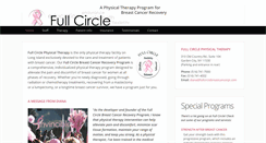 Desktop Screenshot of fullcirclebreastcancerpt.com